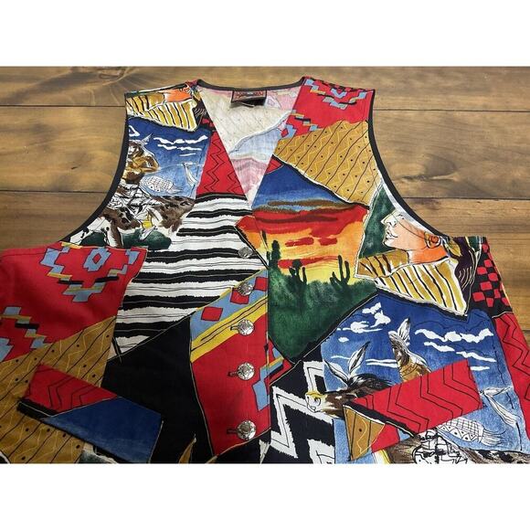 Vintage Circle T Cowboy Western Vest Size Large - Picture 5 of 13